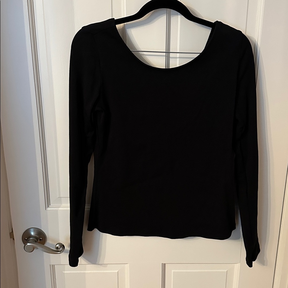 Banana Republic Classic Black T-shirt with low scoop back small S